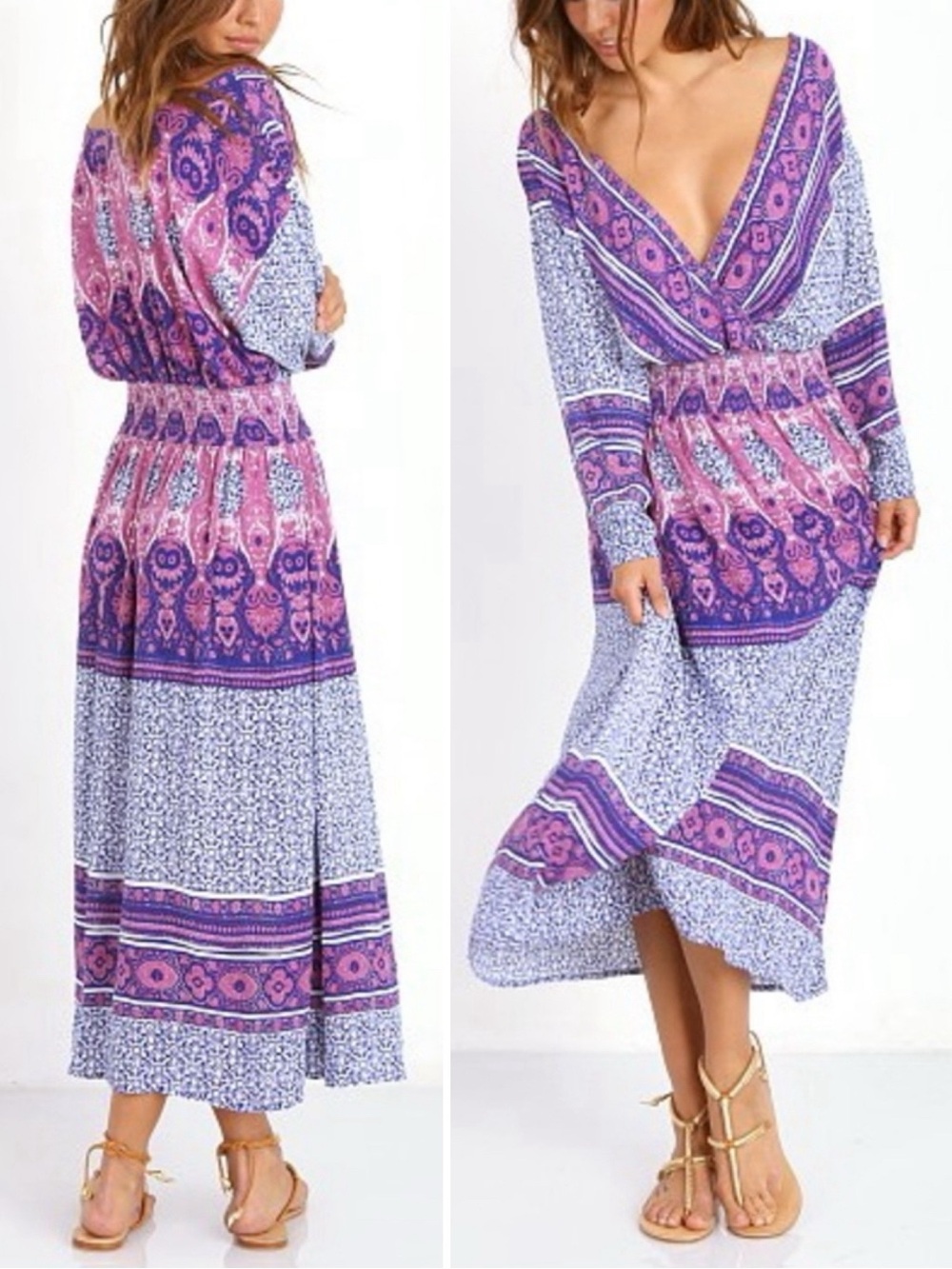 FREE PEOPLE She's A Lady Royal Maxi Dress